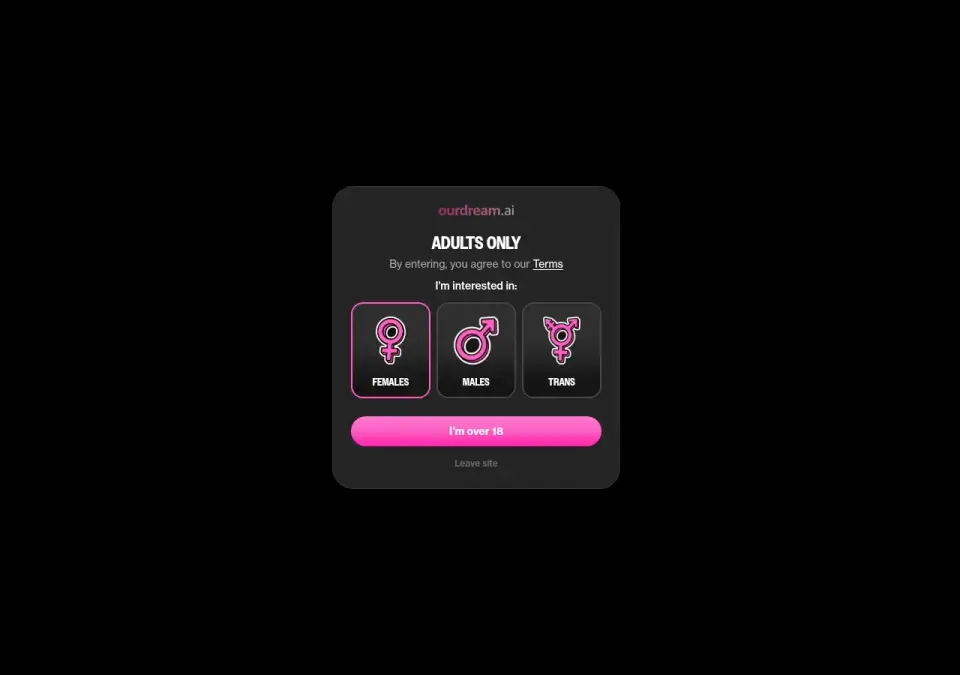 Screenshot of OurDream website
